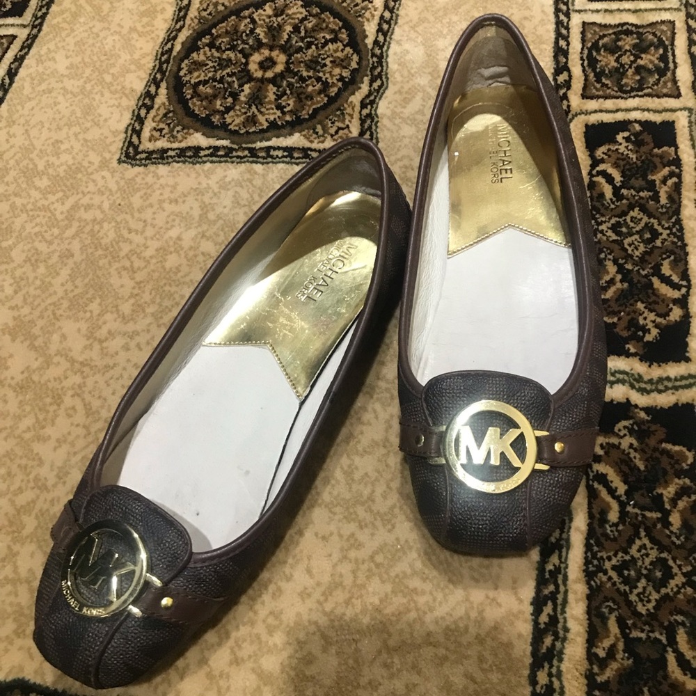 MICHAEL KORS SIZE 10 FLATS BROWN - Picture 10 of 10